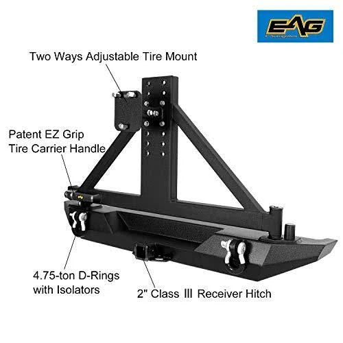 Rear Bumper with Tire Carrier for Jeep Wrangler CJ T200