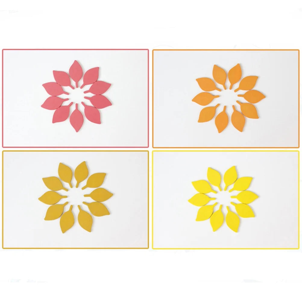 1 Set Wooden Tree Blocks with Leaves 3D Building Toy (Yellow) L1792