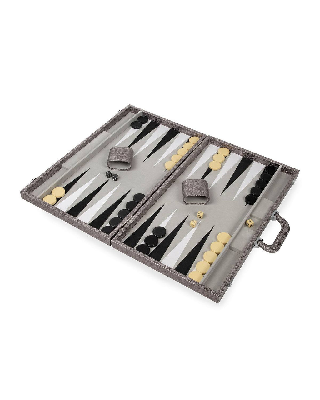 Backgammon Set with Vegan Leather Case A56292
