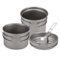 Titanium Cookware Set 1000ml 750ml Pot Pan Spoon Set M82078
