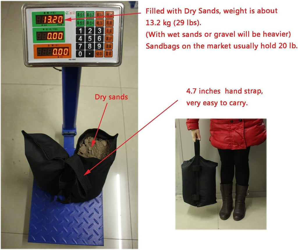4 PCS Canopy Tent Weighted Feet Bag Sand Bag Y75857