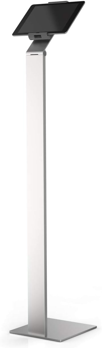 Tablet Holder Wall/Cabinet Mount, 360 Degrees Rotation, Anti-Theft Device, Silver/Charcoal, Pack of 2 I797131