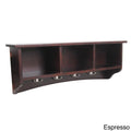 Espresso Coat Hooks with Storage S42920