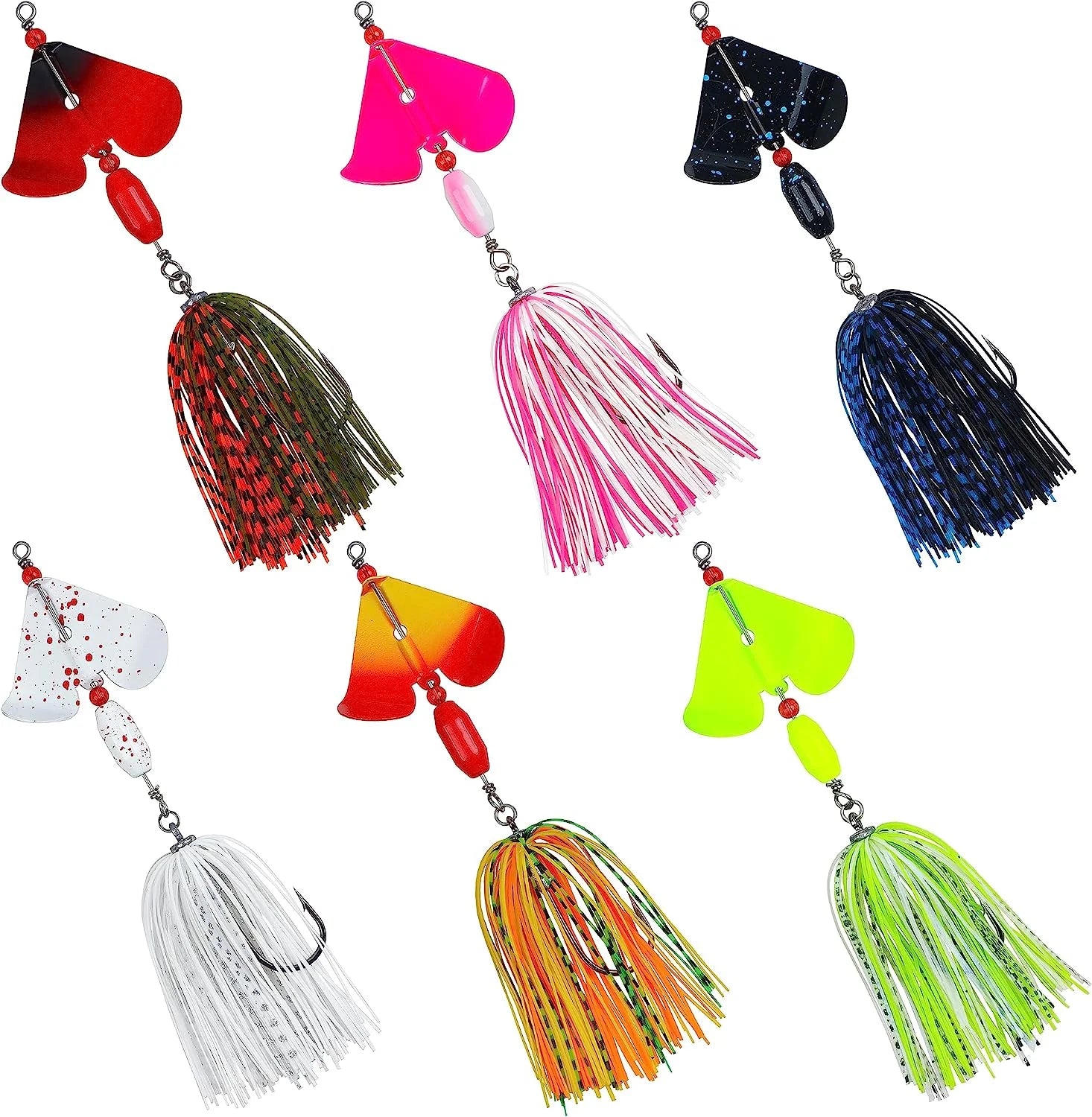 6pcs Metal Spinnerbait Fishing Lures Q74862