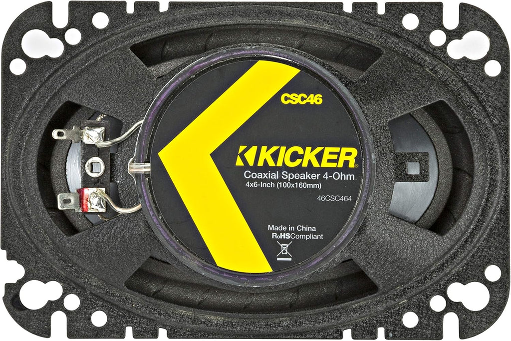 4 x 6 150 Watt 2-Way Car Audio Coaxial Speakers with Polypropylene Cone, Pair Pack of 2 A598