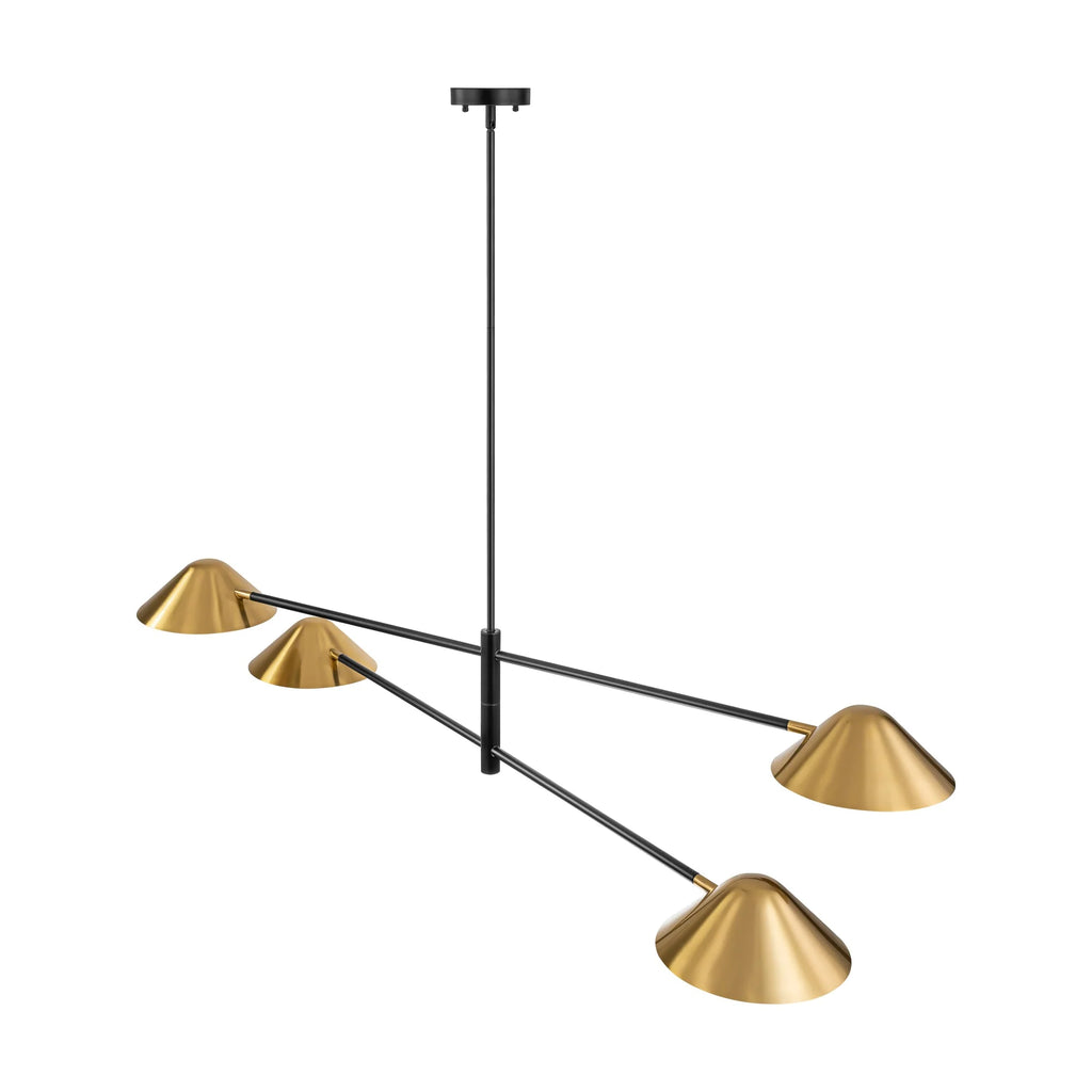 4-Light Dimmable Linear Chandelier W373
