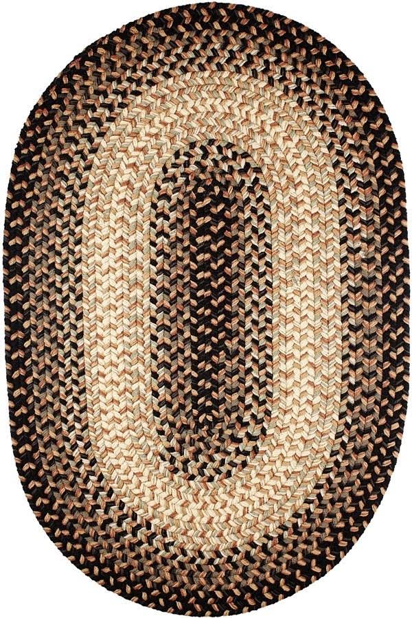 Charcoal Oval Braided Runner T91198