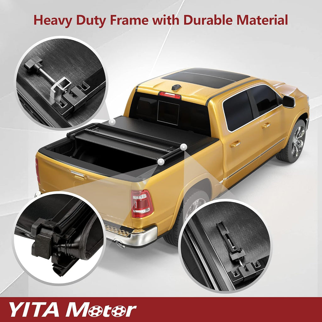 Soft Tri-fold Truck Bed Tonneau Cover for 6.5 ft Bed J29029
