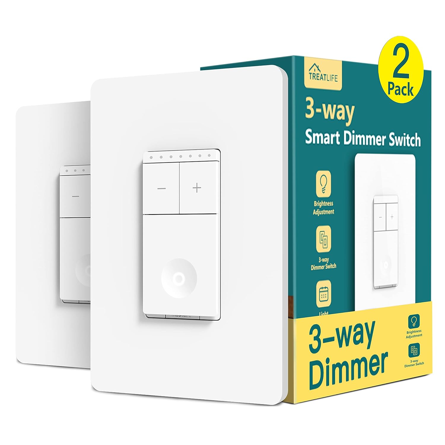 3 Way Smart Dimmer Switch 2 Pack WiFi Light Switch E600