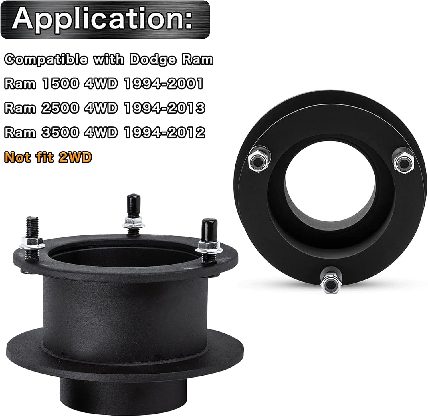 2.5 Front Leveling Lift Kits for 4WD Dodge Ram Trucks T9557