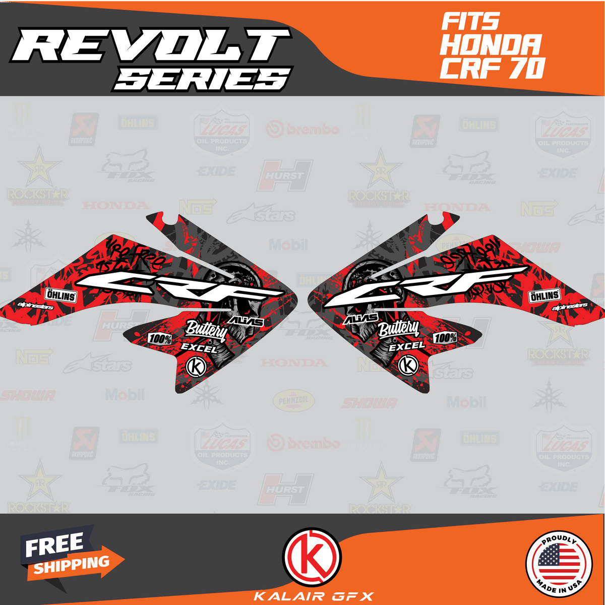 GFX Graphics Kit for Honda CRF70 S873027