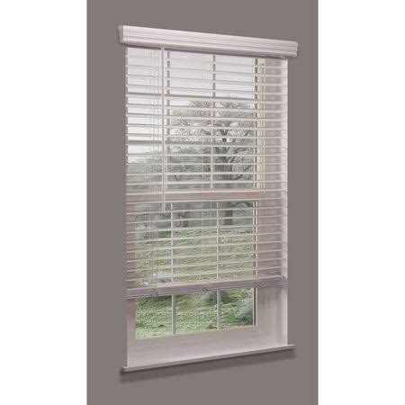 Cordless Faux Wood Blind, White, 21x22w x 56 G197