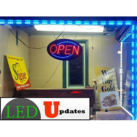60ft Blue 5630 Injection LED Module with UL 12V AC Power Package F2134