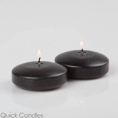 Floating Candles 3 inch Black Set of 24 L56315