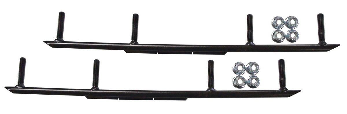 Yellow XT Snowmobile Skis with 10" Round Bars Complete Kit F830730