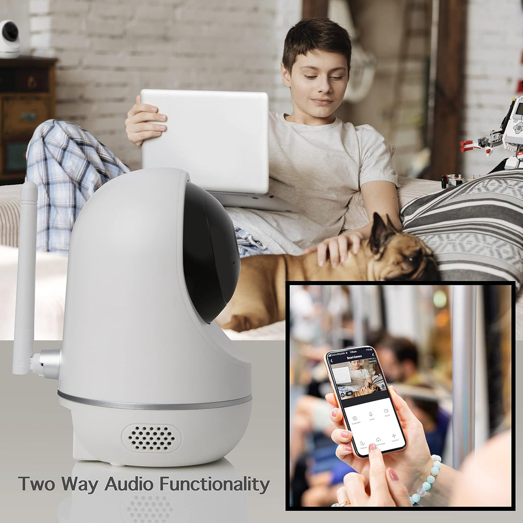 Wi-Fi Camera Pan Tilt Zoom with Audio & Video Recording, Pack of 2 I78616