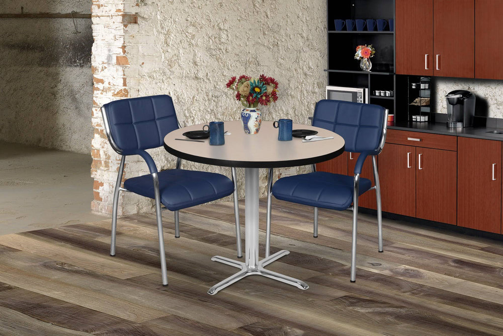 Maple/Grey Round X-Base Table E688371