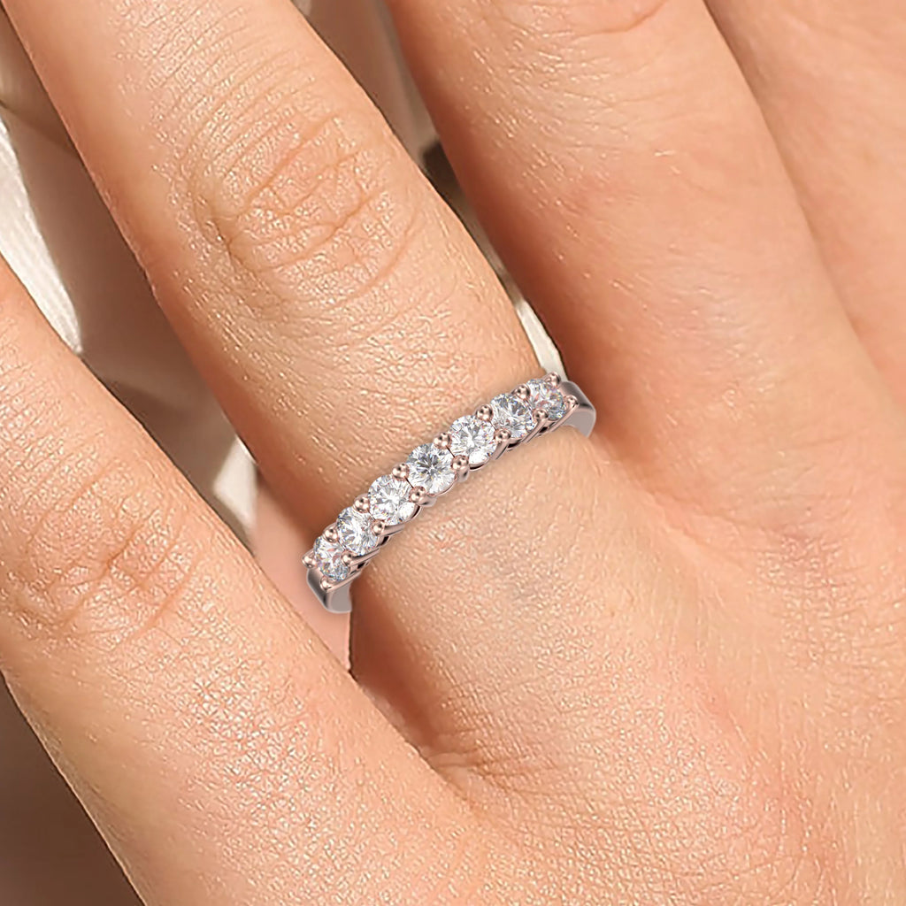 18K Rose Gold Over Silver Diamond Moissanite Ring X217978