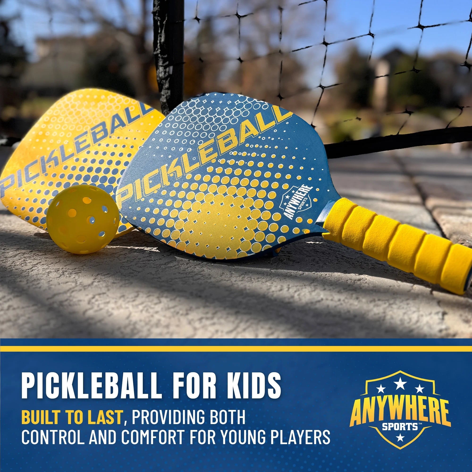 Youth Pickleball Set with Net, Paddles, and Balls R149351