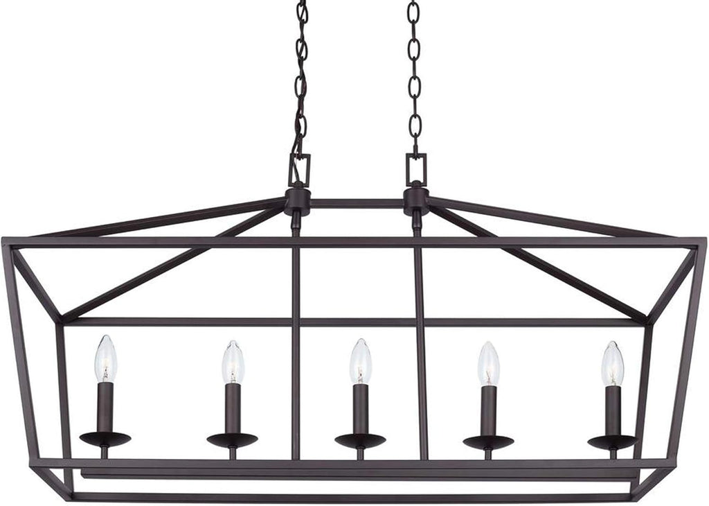 Bronze Caged Island Chandelier U619874