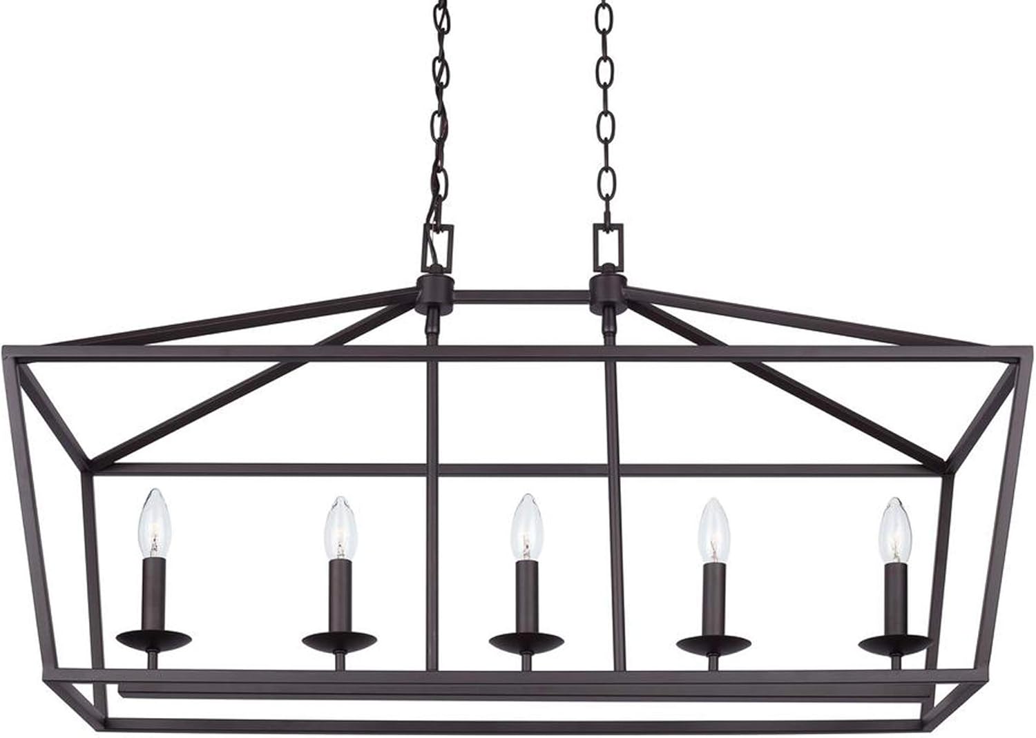 Bronze Caged Island Chandelier U619874