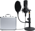 USB Condenser Microphone Kit with Aluminum Organizer Storage Case, Pack of 2 O3080