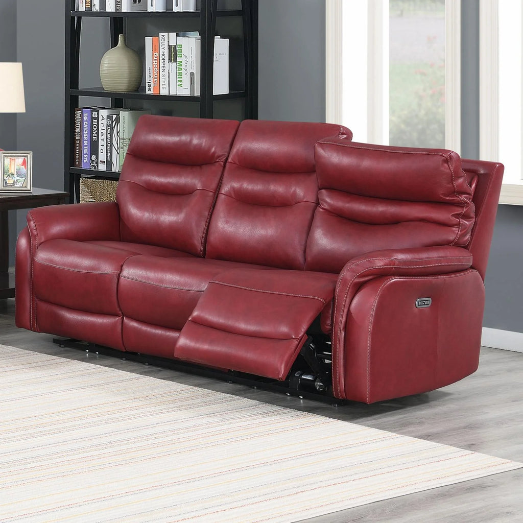 Dark Brown Leather Power Recliner Sofa B38881