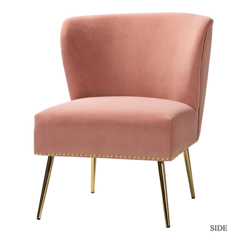 Teal Accent Side Chair with Nailhead Trim O6397