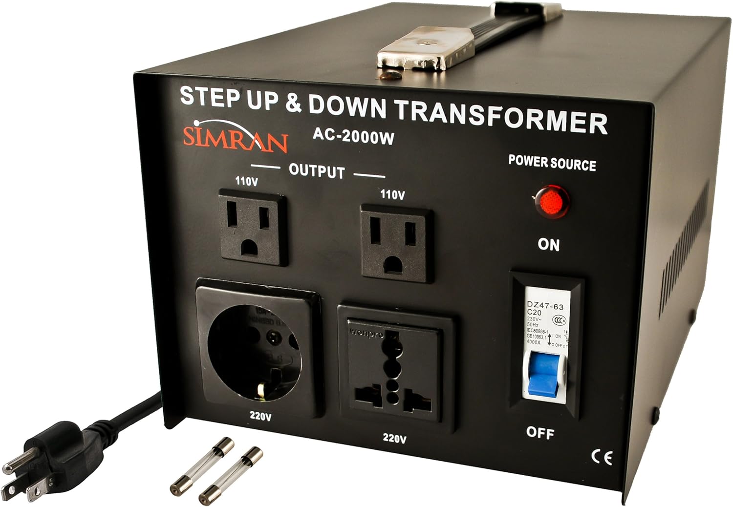 1500 Watt Voltage Power Converter Transformer, Black C541