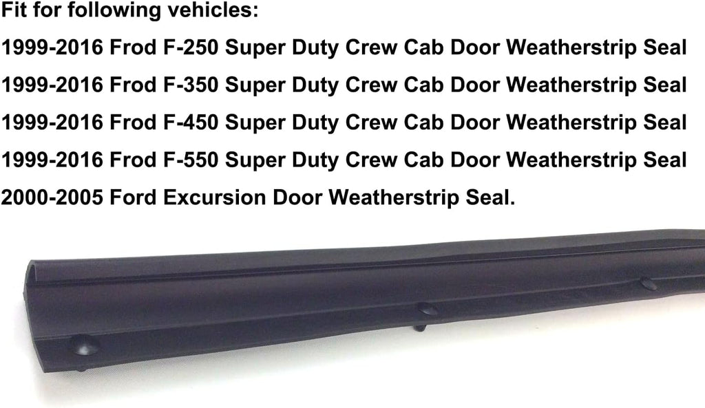 Set of 4 Front & Rear Door Window Trim Seal Rubber Weatherstrip Kit U989