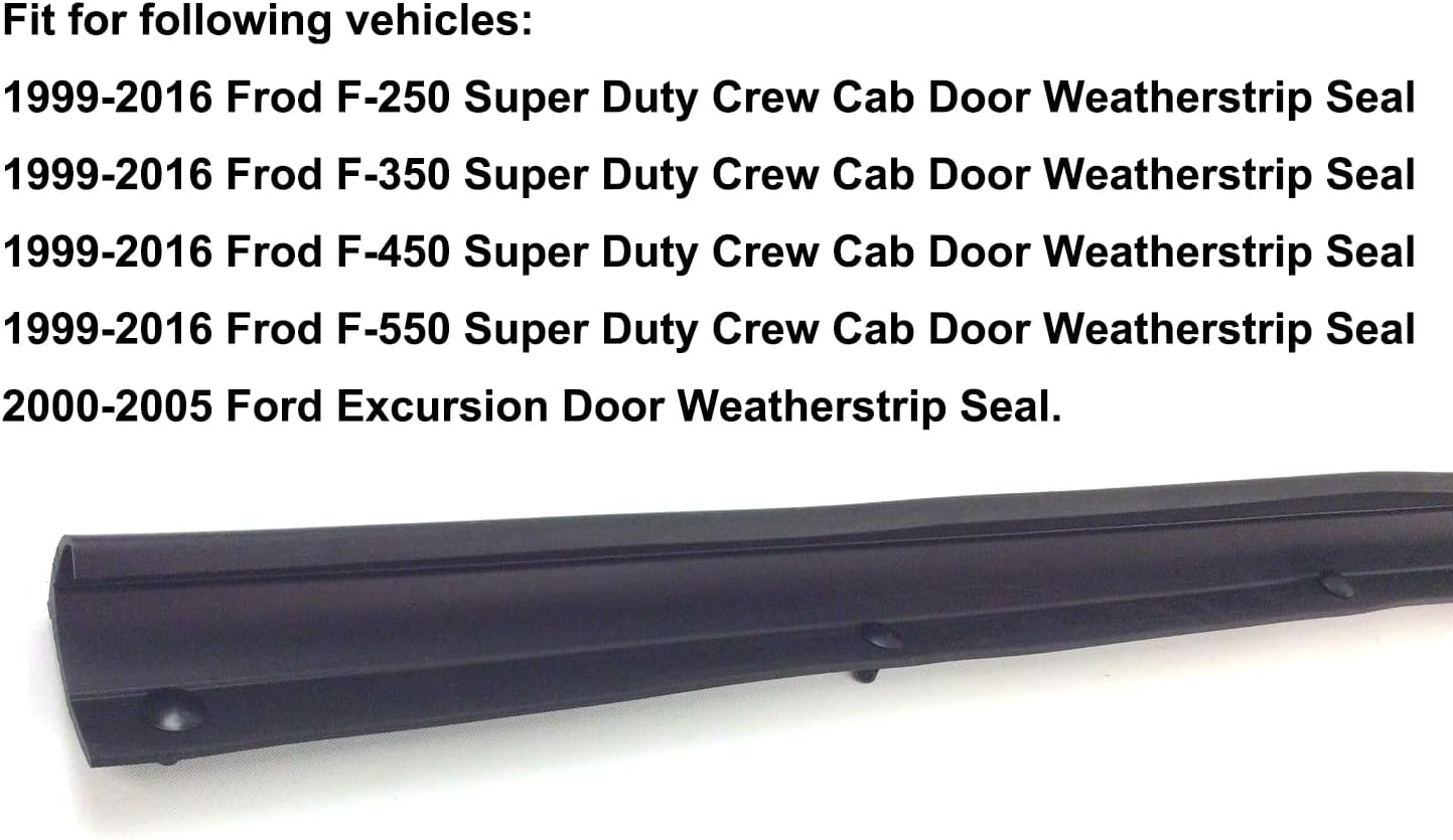 Set of 4 Front & Rear Door Window Trim Seal Rubber Weatherstrip Kit U989