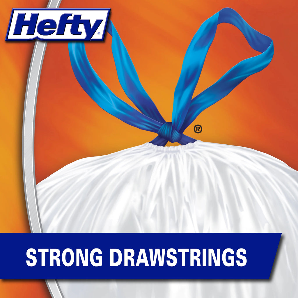 13 Gallon 90 Count Drawstring Trash Bags D6619