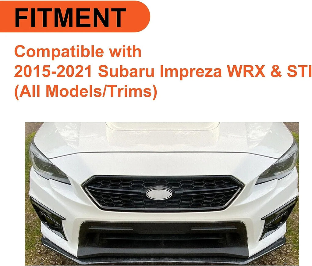 Carbon Fiber Look Front Bumper Lip Spoiler Splitter Side Body Kit Q42452