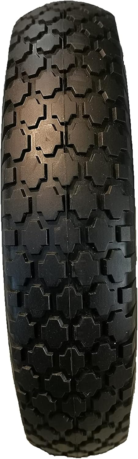 2 Pcs Black Flat Free Tire with Steel Rim for Wheelbarrow/Cart F90111