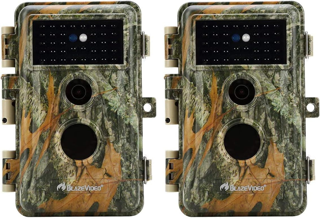 2-Pack Outdoor Camo Trail Cameras Night Vision 24MP 1296P MP4 Video Motion Activated Waterproof Camera R14845