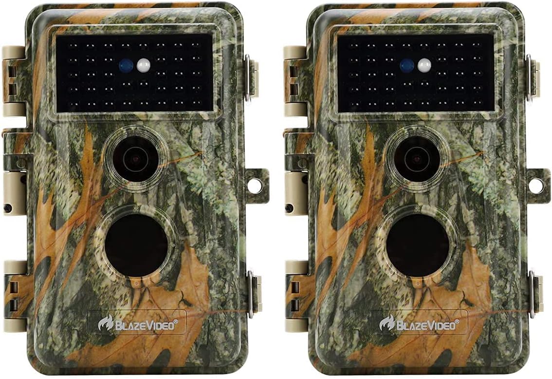 2-Pack Outdoor Camo Trail Cameras Night Vision 24MP 1296P MP4 Video Motion Activated Waterproof Camera R14845