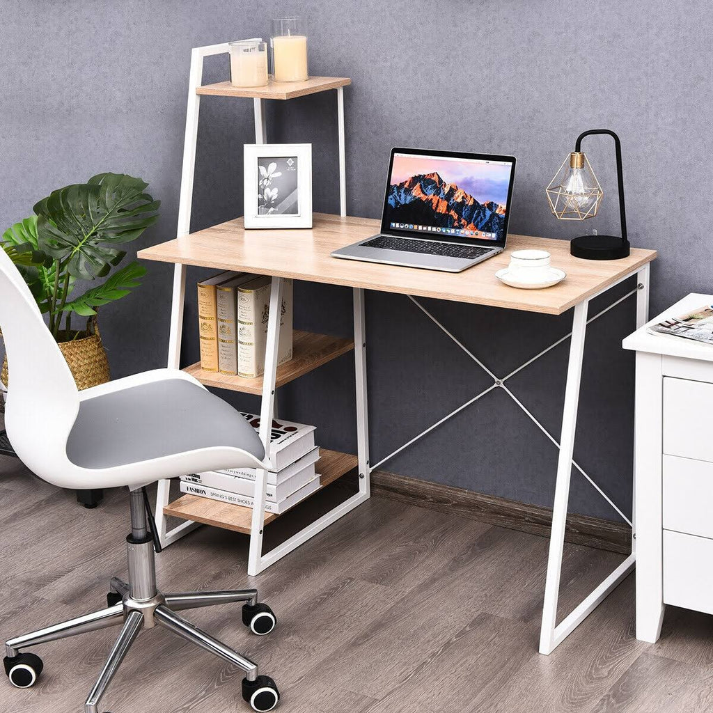 4 Tier Shelves Computer Desk X319