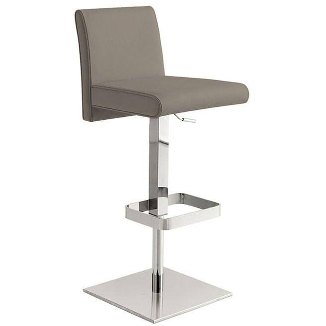 Italian Burgundy Leather Bar Stool I164