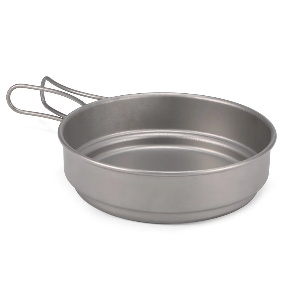 Titanium Cookware Set 1000ml 750ml Pot Pan Spoon Set M82078