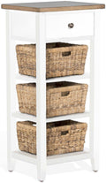 White & Natural Storage Rack H640734