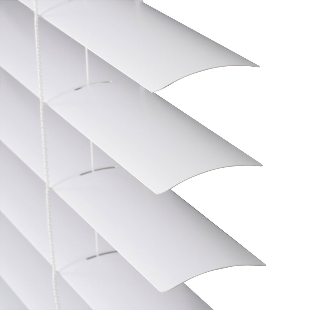 White Cordless Vinyl Mini Blind 27x22 W x 96 L L26017