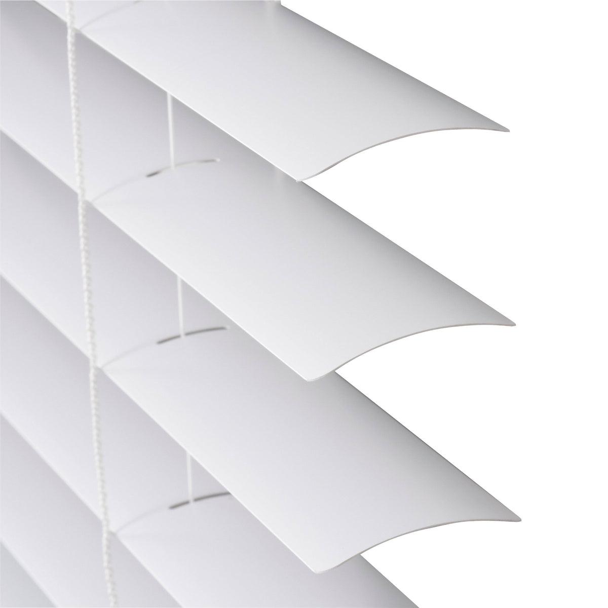 White Cordless Vinyl Mini Blind 27x22 W x 96 L L26017