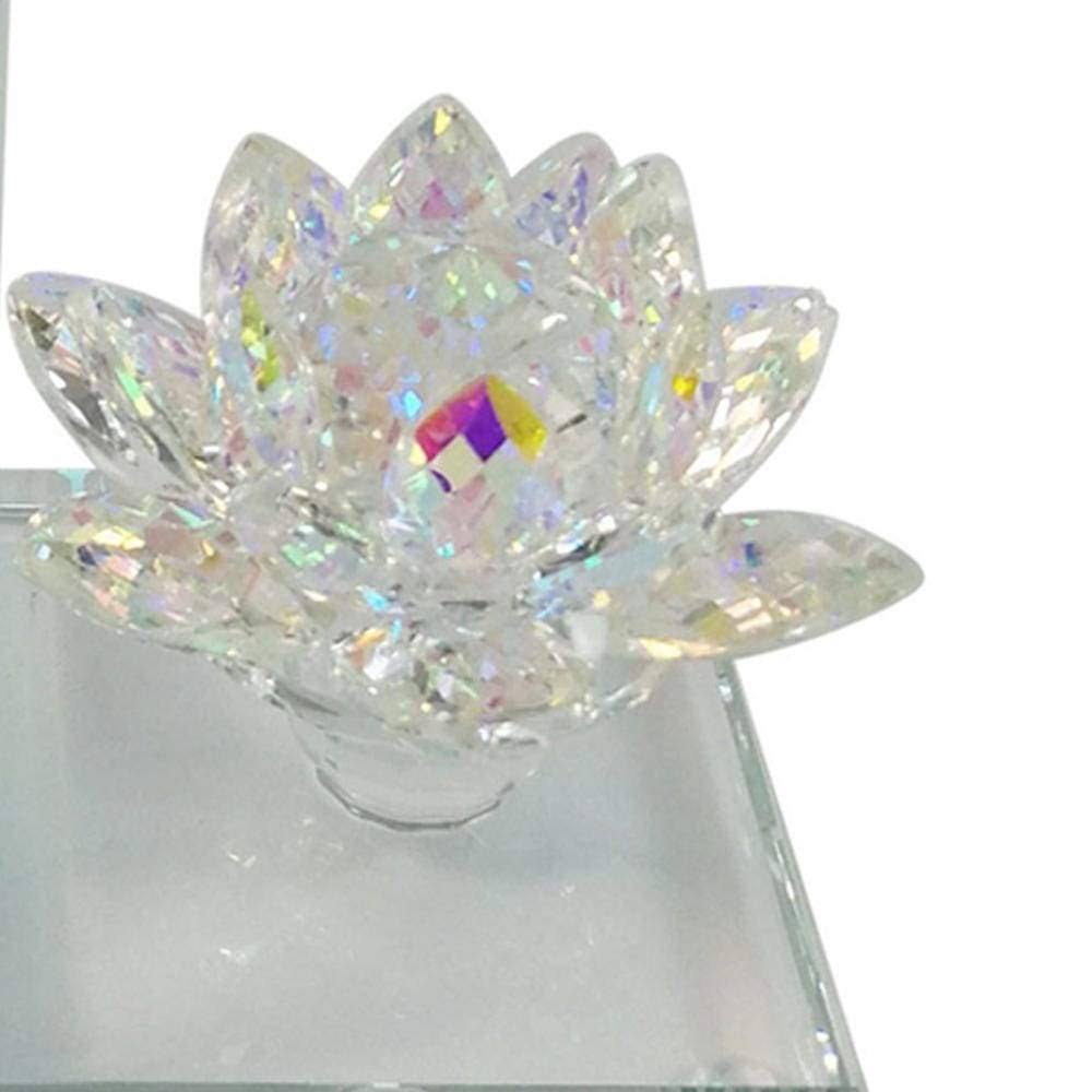 Rainbow Crystal Lotus Bookends F122