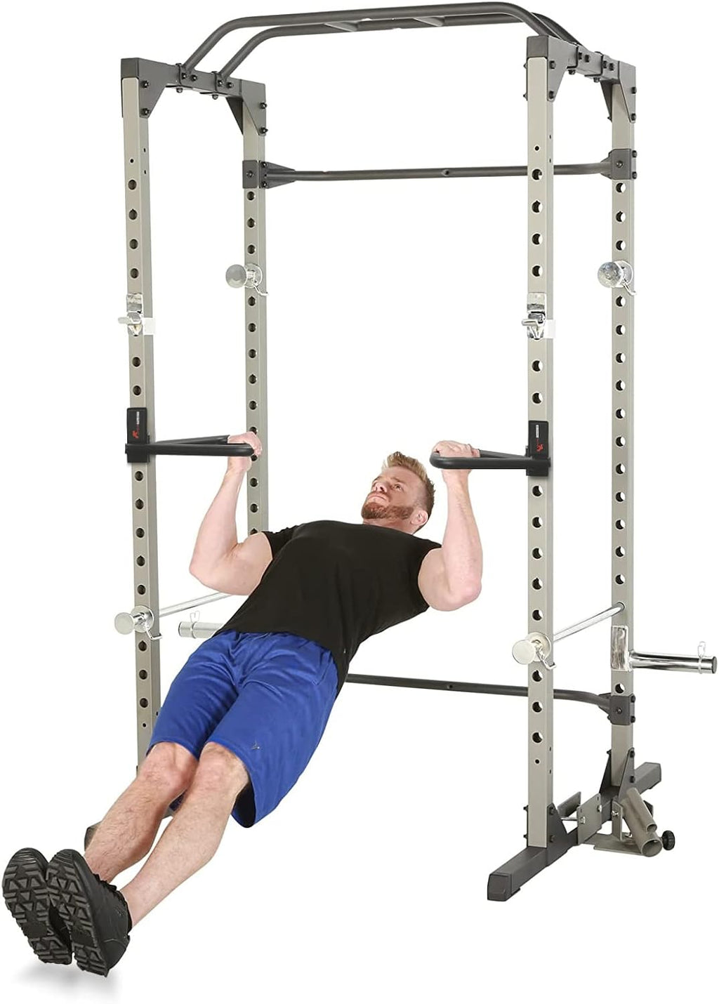 Set of 2 Barbell Rack Holders Dip Grip Handles H71318