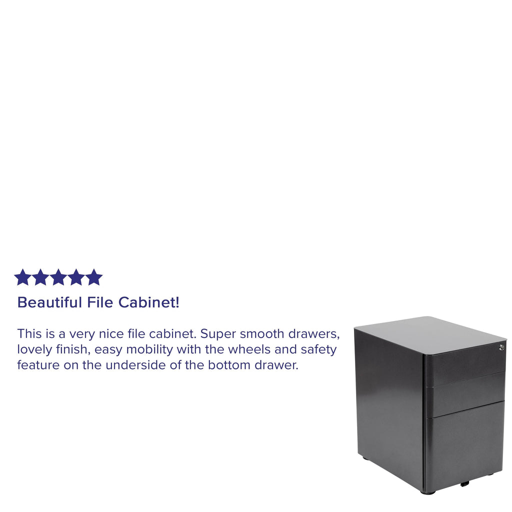 White 3-Drawer Locking Filing Cabinet Z937911
