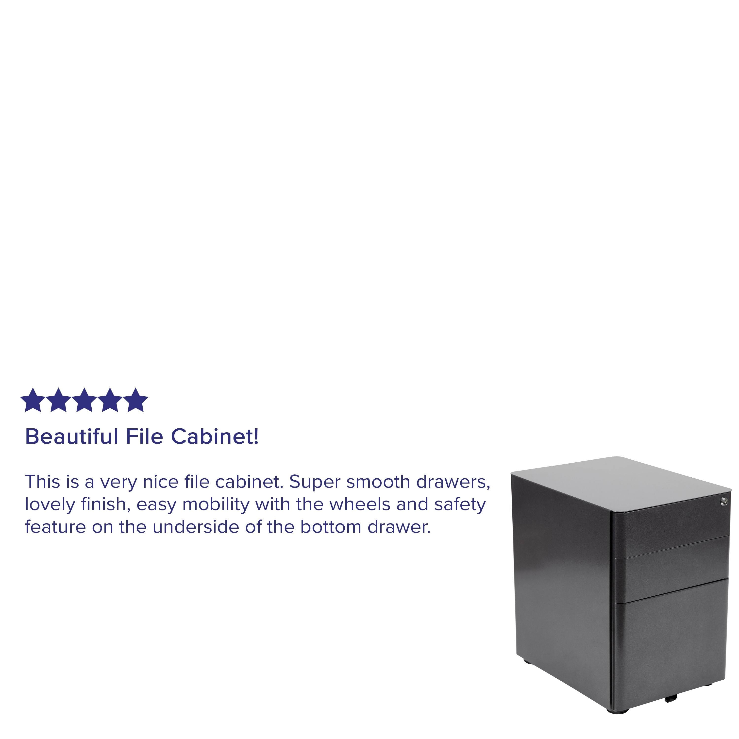 White 3-Drawer Locking Filing Cabinet Z937911