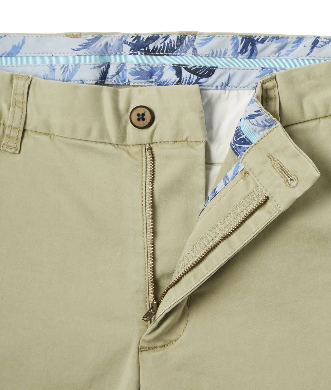 Beige Flat Front Chino Pant F5344