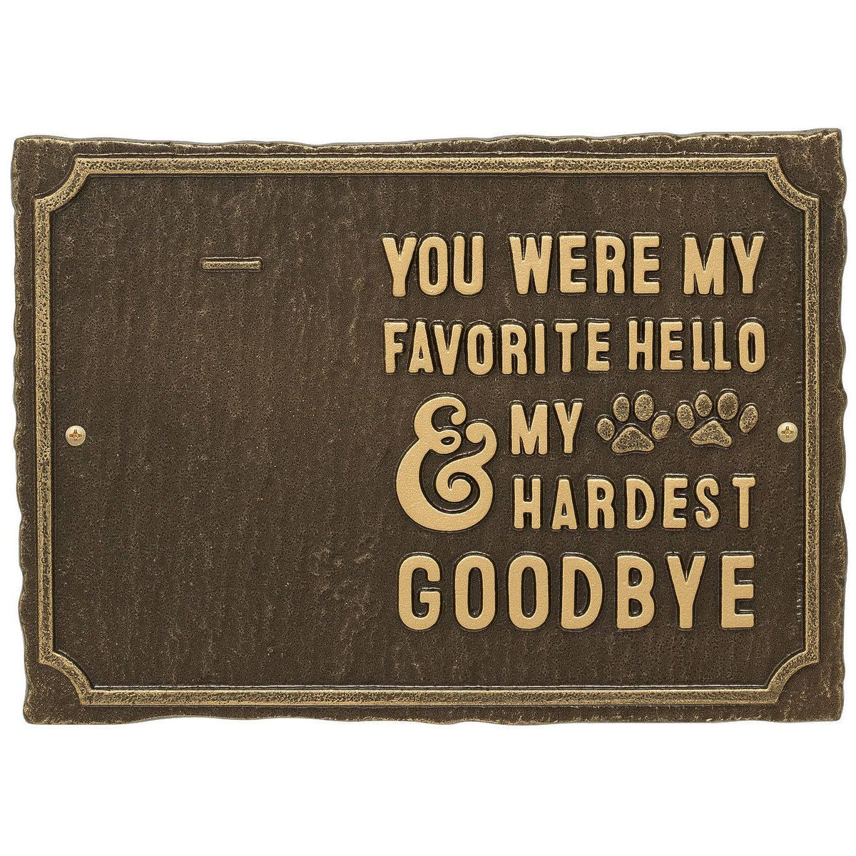 Pet Memorial Photo Wall Sign with Paw Prints and Picture Clip G794970