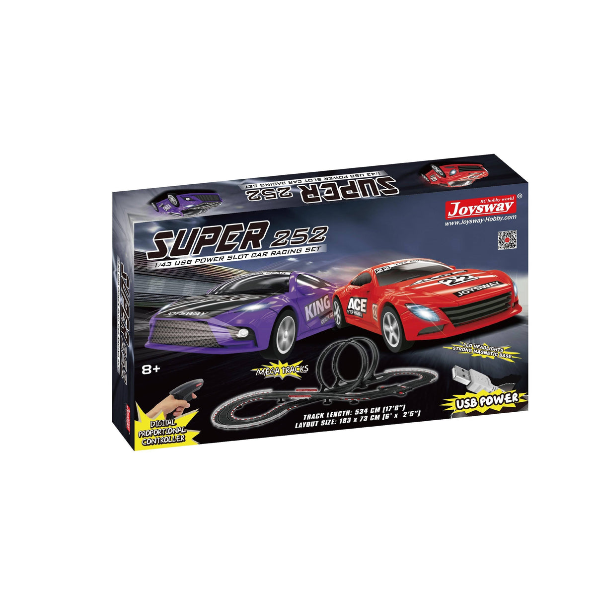1/43 USB Power Slot Car Racing Set E49150