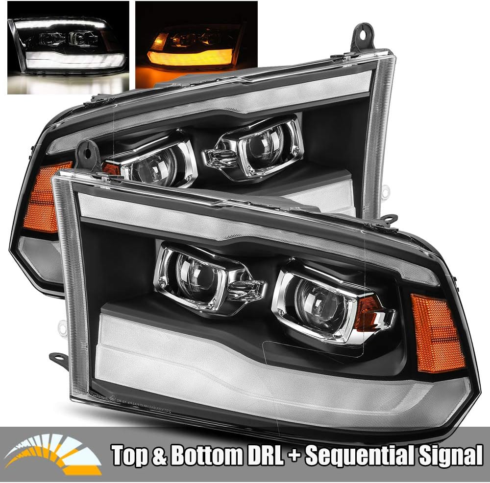 Black Dual Projector Headlights I6036
